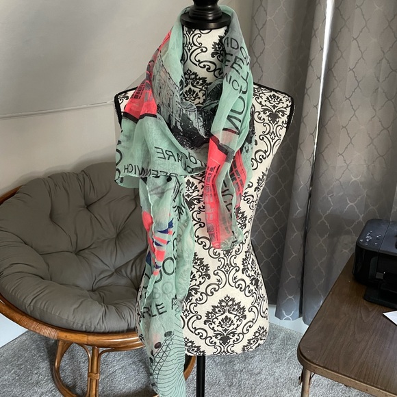 🔥🔥Mint green London lightweight scarf - Picture 5 of 5